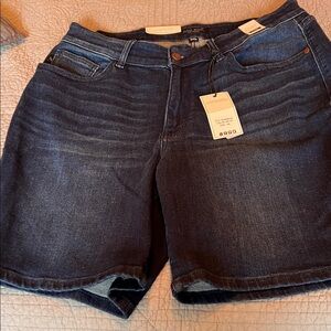 Judy Blue Dark Blue B Front Denim Women's Shorts